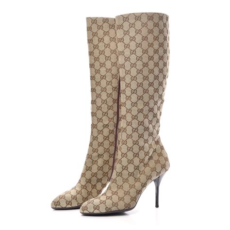 gucci platform tall boots|Gucci monogram boots price.